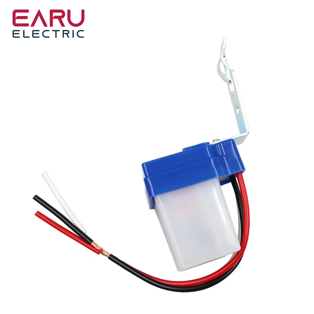 Controlador de interruptor de luz de farola de fotocélula de encendido y apagado automático AC 220V DC24V 50-60Hz 10A interruptor de Sensor de fotointerruptor de Control de fotos