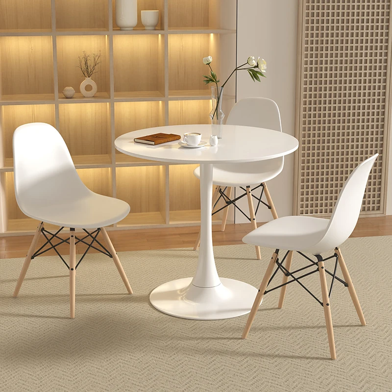 Mesa redonda branca de café, baixos de jantar, chá, círculo moderno, mesas de centro, designer nórdico, stolik, conjuntos de móveis de jardim