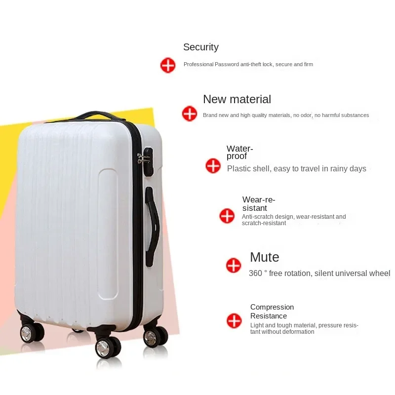 Mala Leve com Roda Universal, Bagagem Pequena, Carrinho de Embarque, Cabine com Senha, 20 pol