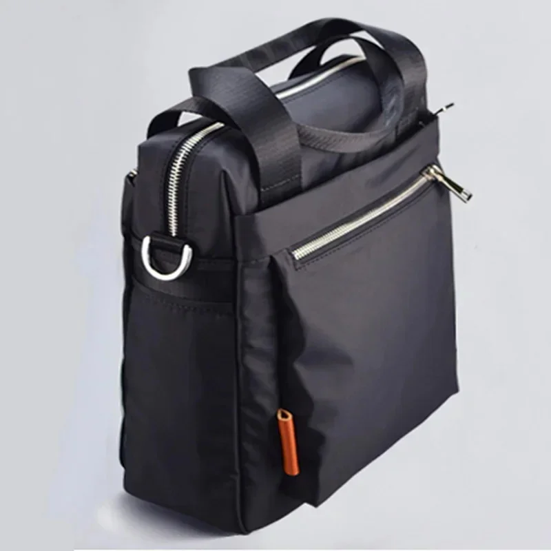 กระเป๋าสะพายชายใหม่กันน้ําสวมใส่ Multi-Function ขนาดใหญ่ความจุแนวตั้งธุรกิจกลางแจ้ง Casual Handba