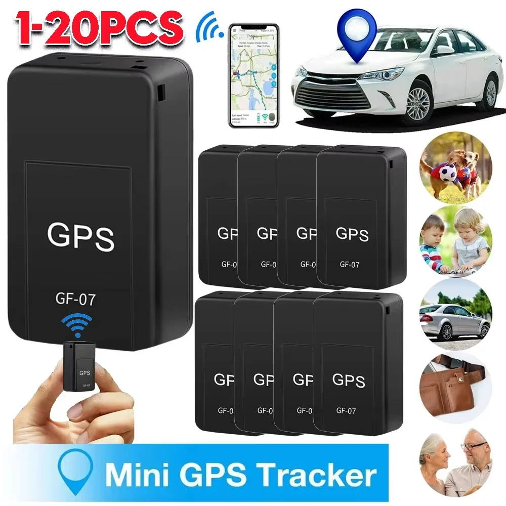 1–20 Stück Mini-GPS-Auto-Tracker, Echtzeit-Tracking, GF 07, Diebstahlschutz, Anti-Verlust-Locator, starke magnetische Halterung, SIM-Nachrichtenpositionierer
