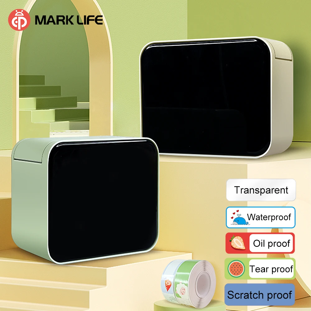 Marklife P15 Kabelloser Bluetooth-Etikettendrucker, tragbarer Thermodrucker, ähnlich wie D11 D110 D101 Etikettenmaschine, Mini-Etikettendrucker