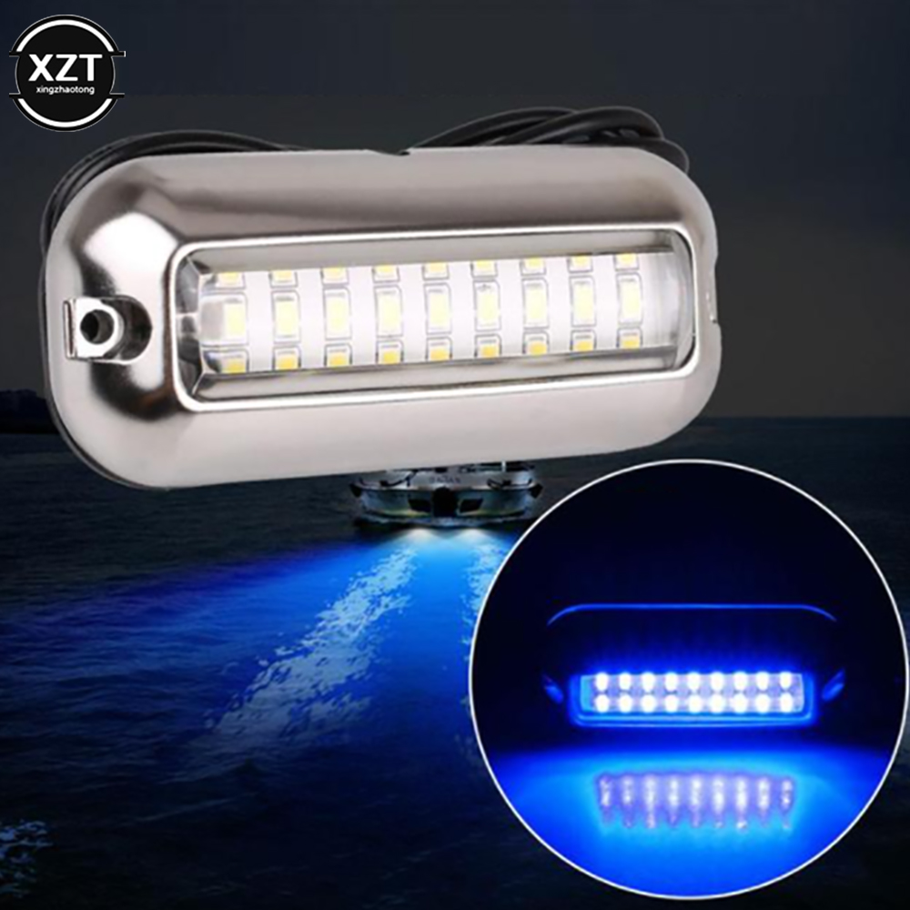 防水ボートライト,50W,27 leds,ステンレス鋼,コードライト,防水,ベロア,水耕栽培