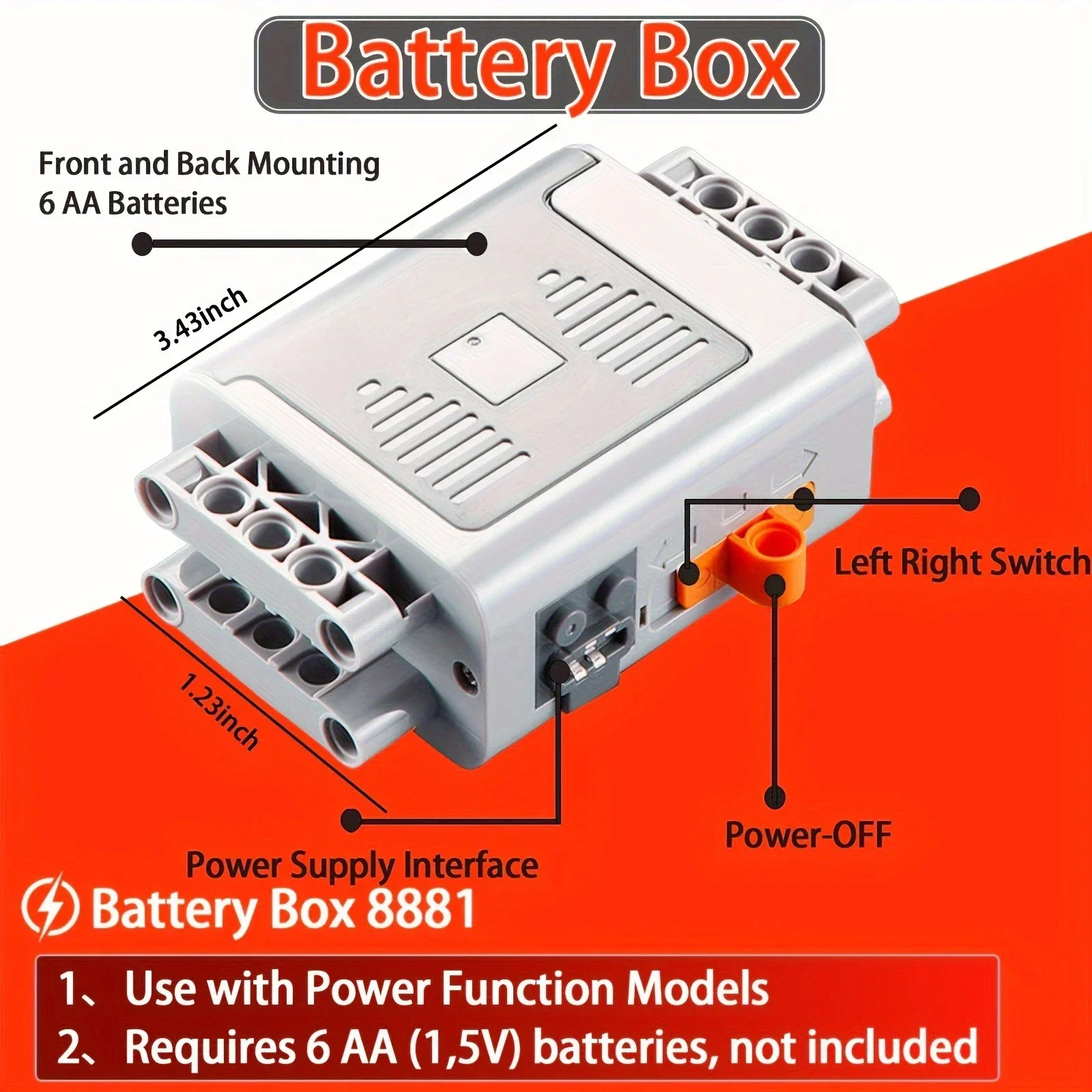 MOC Technical parts Power Functions Servo Motor Remote Control Battery Box SwitchLight Set IR Speed Remote Control Receiver toy