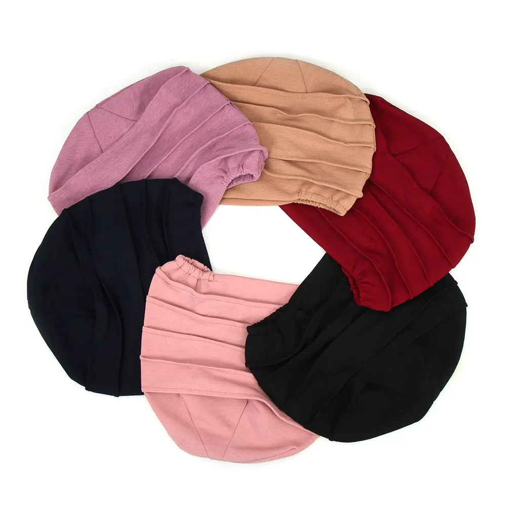 Mulheres Gorros e Turbante, Cachecol para Queda de Cabelo, Elástico, Chapéu Chemo, Envoltório Cabeça, Hijabs Muçulmanos, Feminino