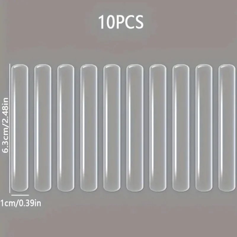Tappetini impatto per porta trasparenti da 10 pezzi, guarnizione in silicone, nastro sigillante per impatto trasparente per uso domestico, striscia silenziosa trasparente