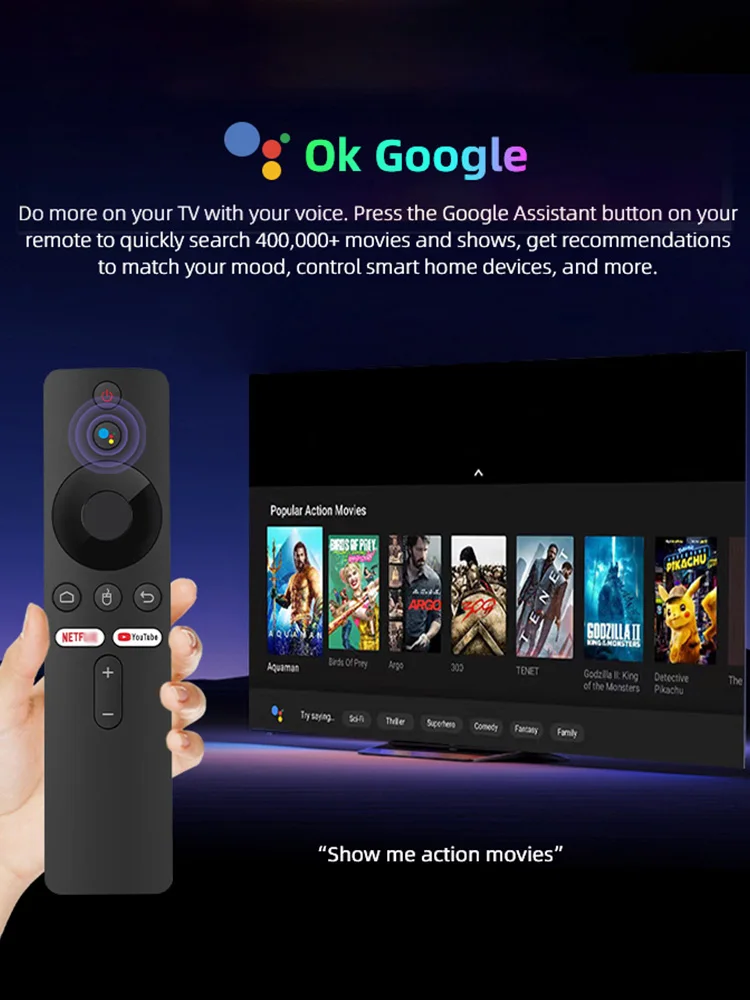 2024 quente g96 atv 8k android13.0 tv vara controle remoto infravermelho 2gb8gb 2.4g & 5g duplo wifi bt5 netflix youtube media player