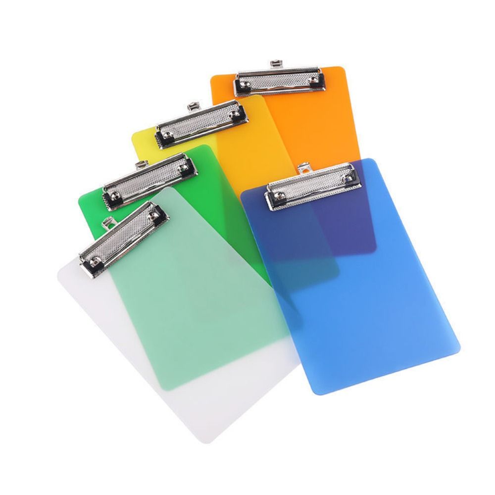 Portable Mini A6 File Folder Thick Durable Writing Clipboard With Low Profile Gold Clip Simple Paper Organizer