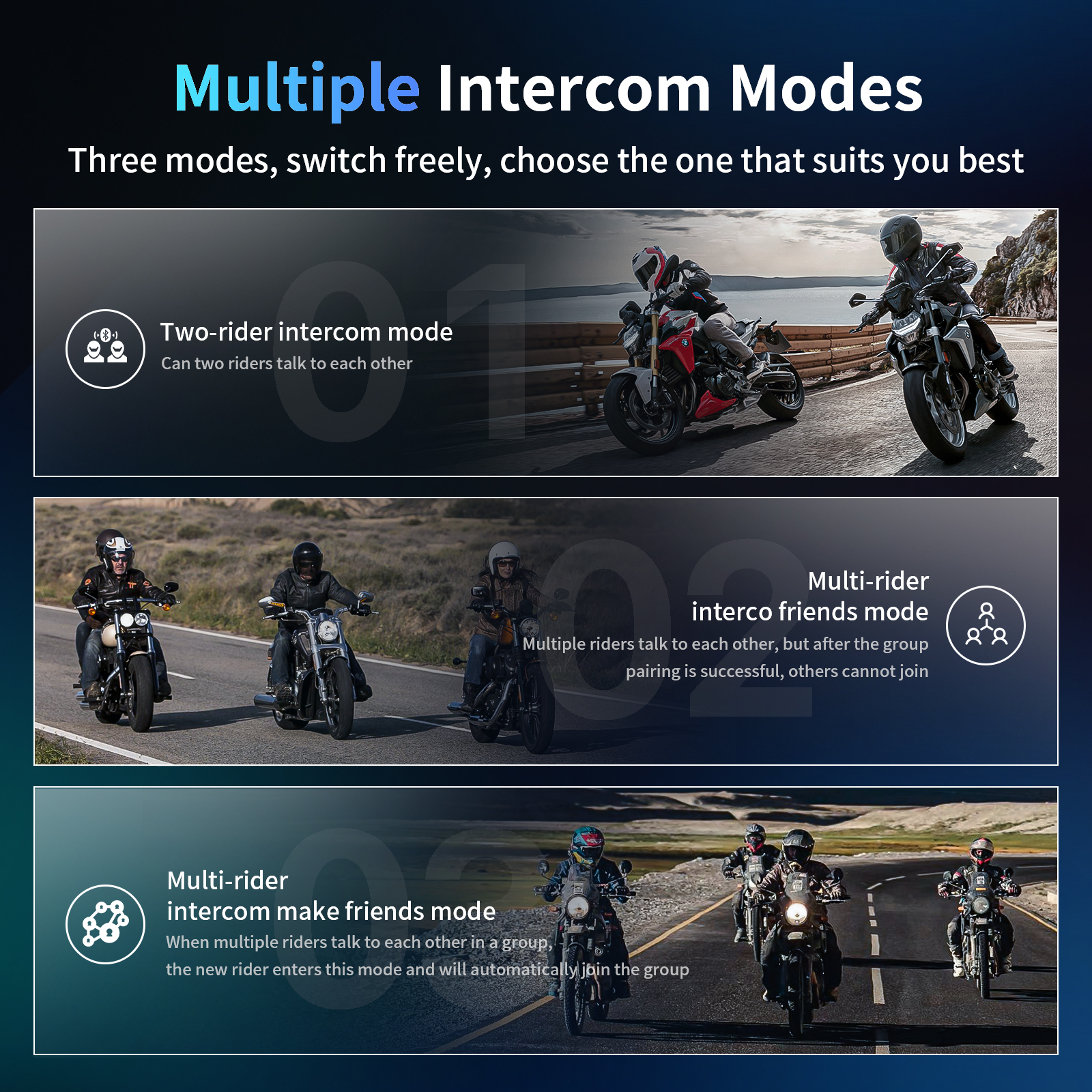 Fodsports FX7 Mesh Intercom Dual Bluetooth Headset Helmet Motorcycle Intercom 10 Riders ,FM Radio,Moto Communicator Interphone