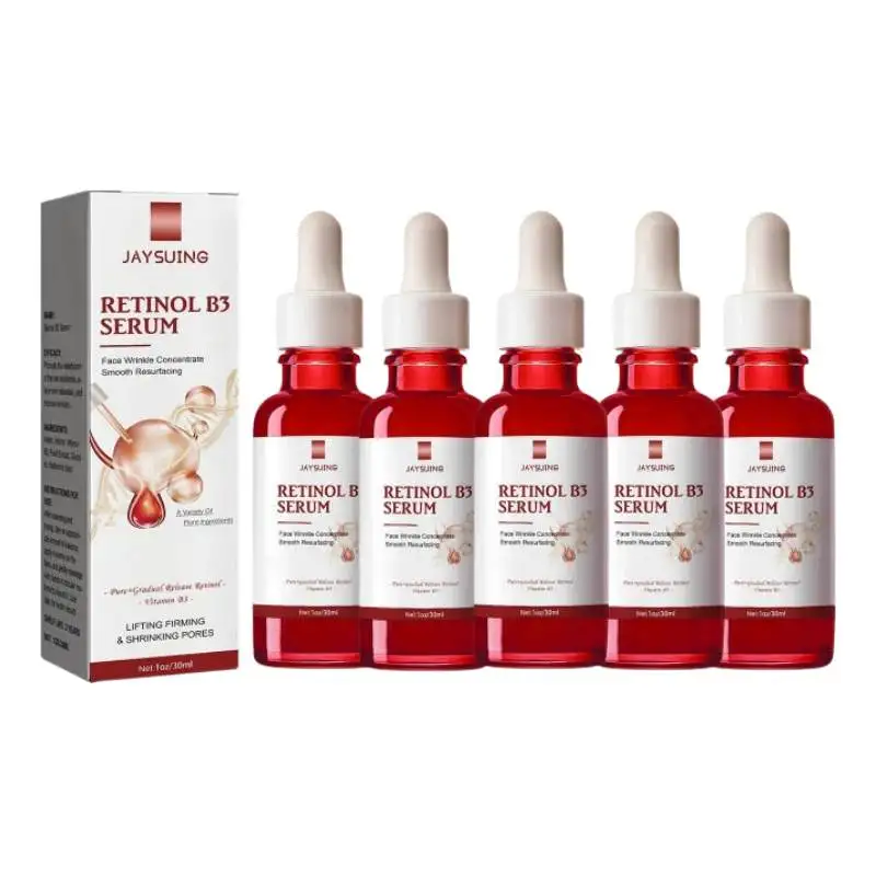 1/2/3/5 pces soro facial de retinol puro com vitamina b3 anti envelhecimento hidratante soro facial para linhas rugas & danos solares prematuros