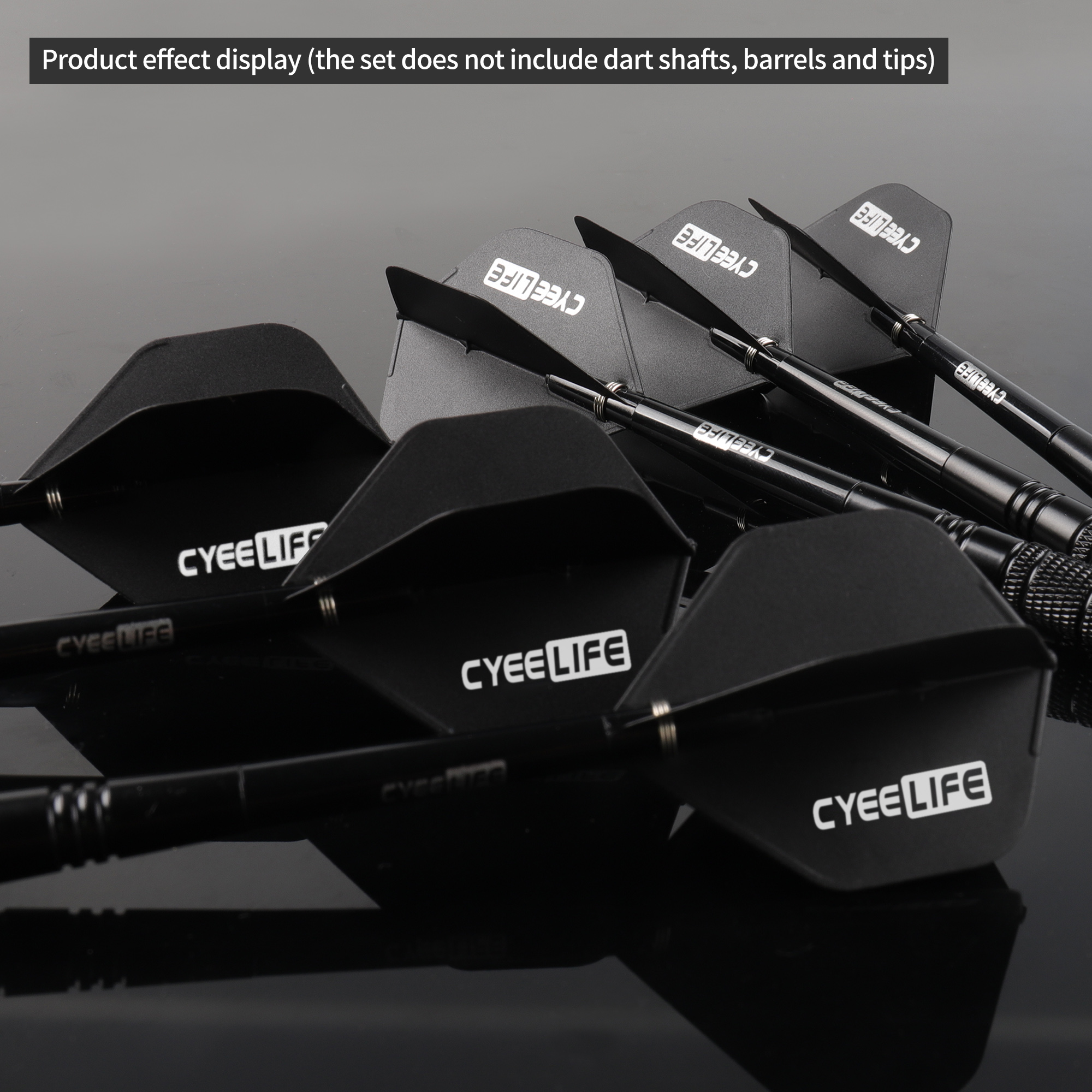 CyeeLife 6PCS Dart Flight Standard Shape regular Flight +12pcs Spring Dart Accessorie Set Durable Anti-Fal