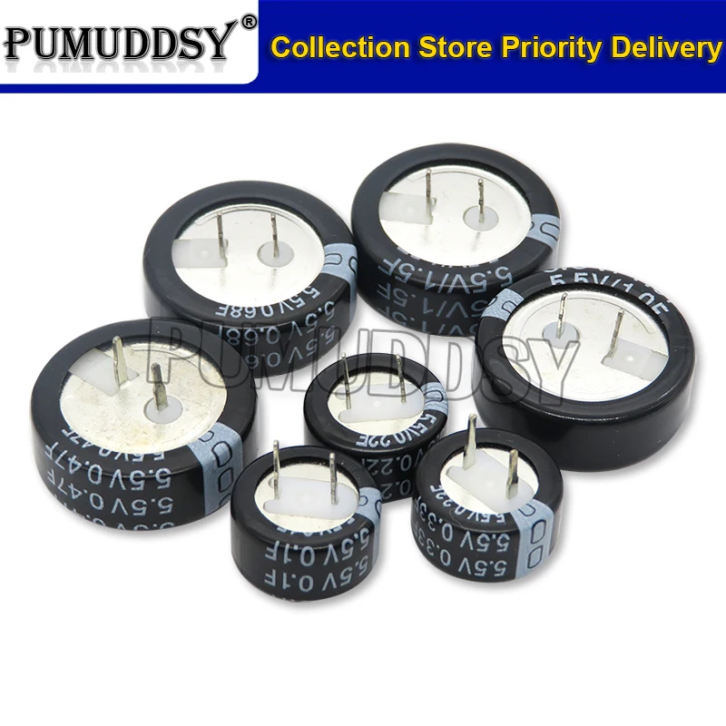 5.5V Super Capacitor 0.1F V-type C-type H-type Button Farad Capacitor 0.22F 0.33F 0.47F 1F 1.5F 4.0F