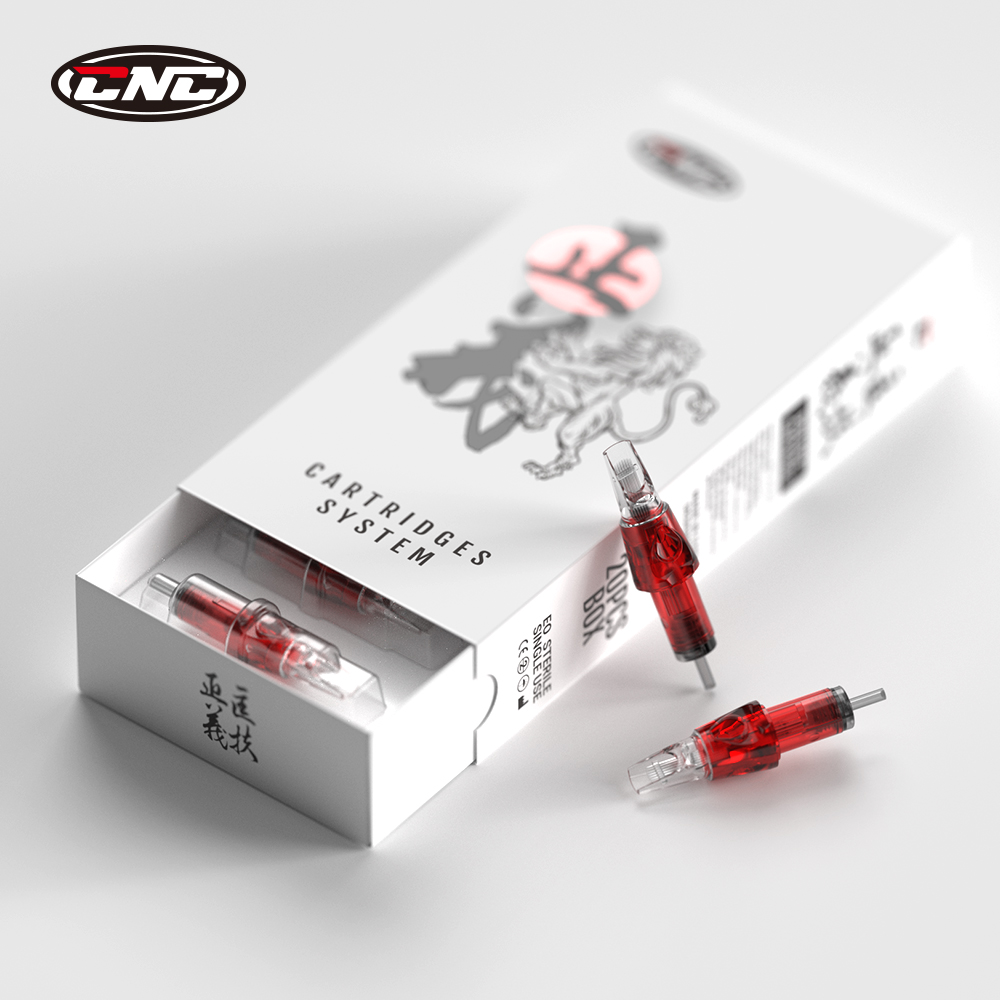 Cartucho de agujas de tatuaje CNC, aguja de seguridad esterilizada desechable RS/RL/RM/M1 con membrana para máquinas rotativas de tatuaje, 20 unids/caja