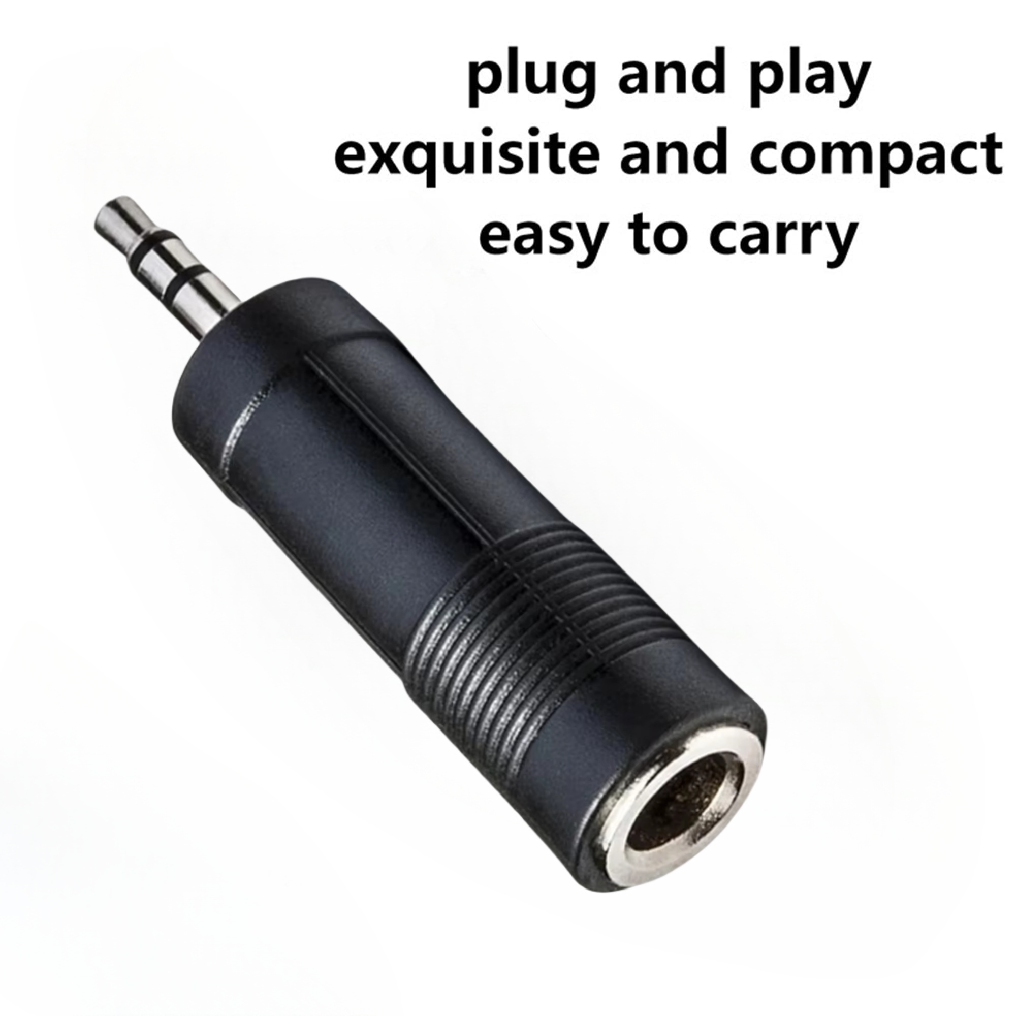 Miwayer 3,5 mm hembra a 6,35 mm (1/4 pulgadas) macho Adaptador de audio para auriculares estéreo/convertidor adaptador de conector de micrófono