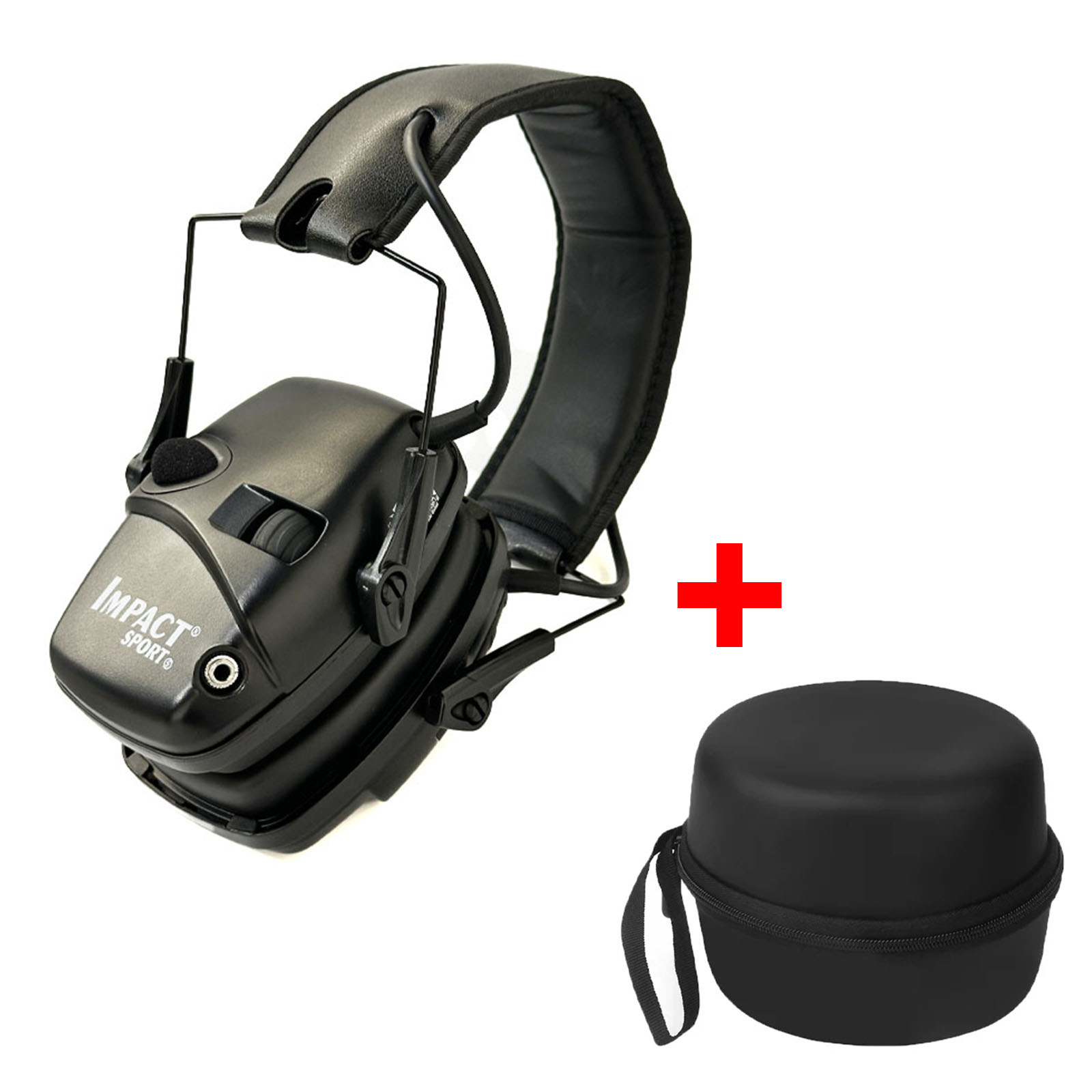 Tactical Electronic Shooting Earmuff Case Anti-noise Headphone Sound Amplification Hearing Protection Headset Foldable with Bag
