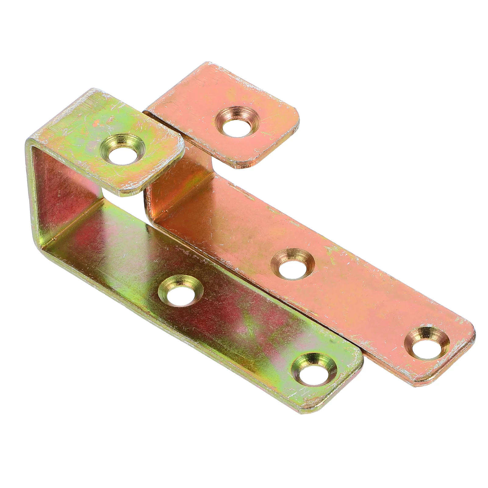 2pcs Children'S Bunk Bed Ladder Hooks Heavy Duty Saving Wall Mounted Brackets Gold Adjustable Easy Install