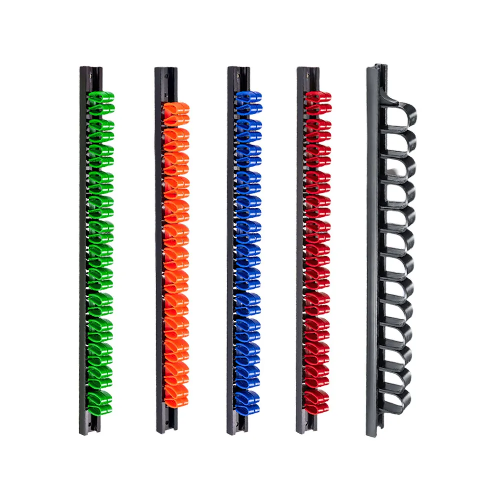 Organizador de destornilladores ABS, montaje en pared, llave de plástico, organizador de destornilladores, estante de riel, soporte de almacenamiento, piezas de herramientas manuales, 1 ud.