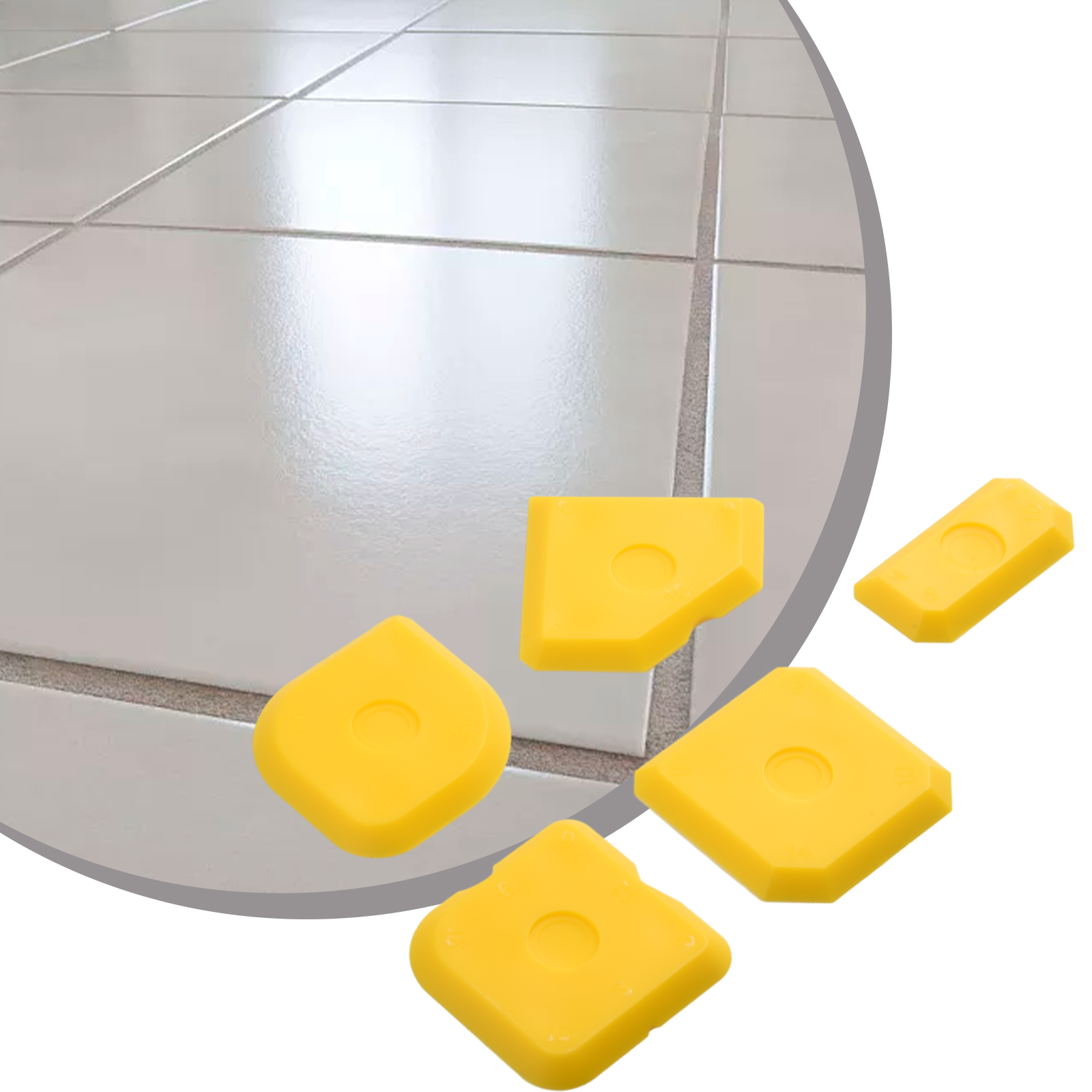 5 szt. Aplikator silikonowy skrobak uszczelniacz narzędzia do usuwania gładkich uszczelniaczy zestaw do wykańczania uszczelniaczy uszczelniacz do fug w płytkach majsterkowanie