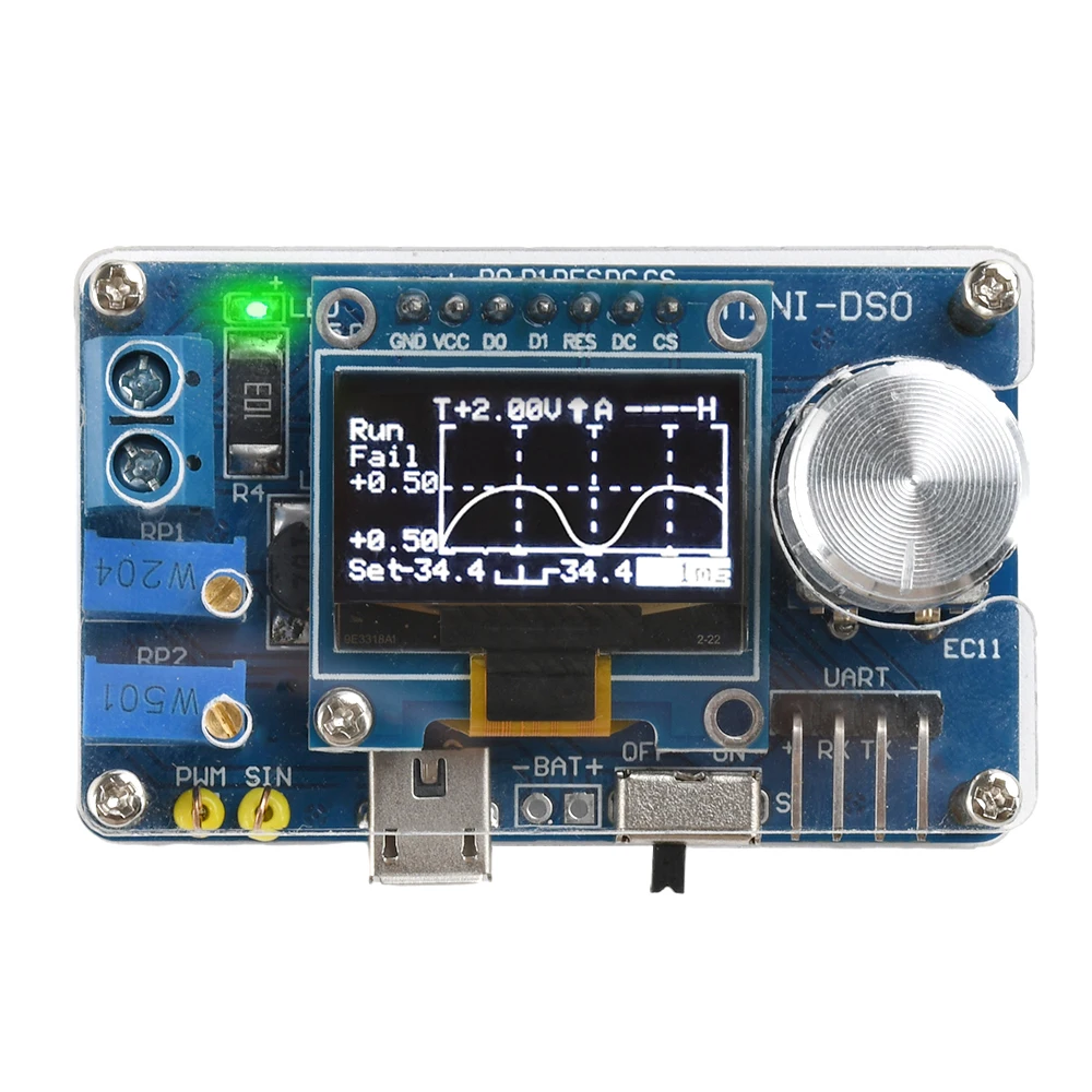 Mini Kit de osciloscopio Digital DIY, microcontrolador STC8K8A, componente electrónico, práctica de soldadura, Kit suelto