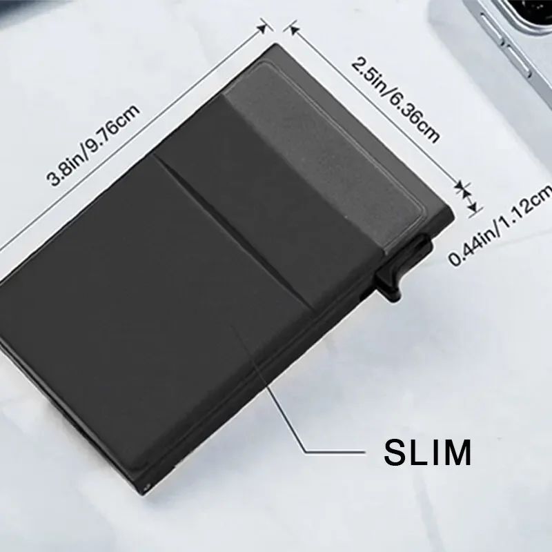 ผู้ชาย Anti Rfid Blocking ป้องกัน Magic ID บัตรเครดิตผู้ถือบัตรกระเป๋าสตางค์โลหะบาง Minimalist กระเป๋าสตางค์โลหะขนาดเล็ก
