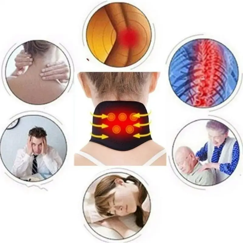 Soporte de cuello con autocalentamiento, masaje Cervical magnético para relajación y calidez, sin necesidad de electricidad, reutilizable