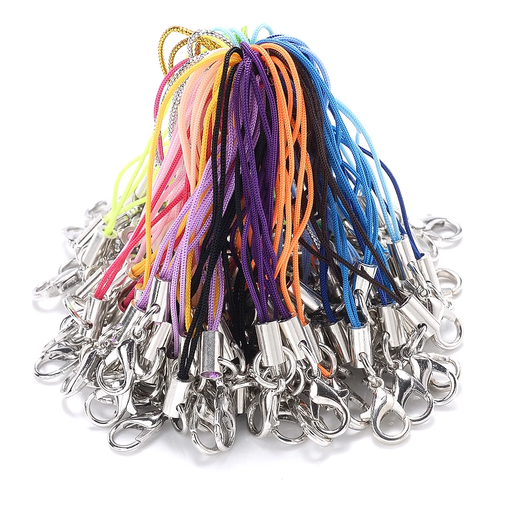 IYOE Multocolor ไนล่อนกุ้งก้ามกราม Clasp พวงกุญแจเชือก Connector สำหรับ DIY Craft ตุ๊กตาถุงเครื่องประดับ