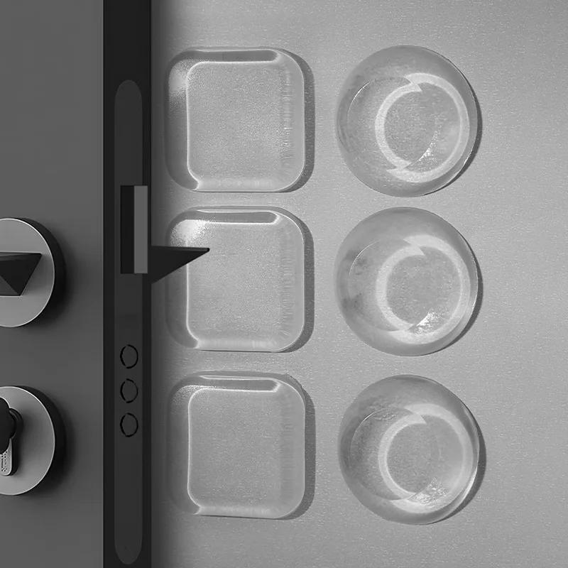 Pegatinas autoadhesivas para puerta, calcomanías anticolisión, silenciosas, transparentes e impermeables, 3660