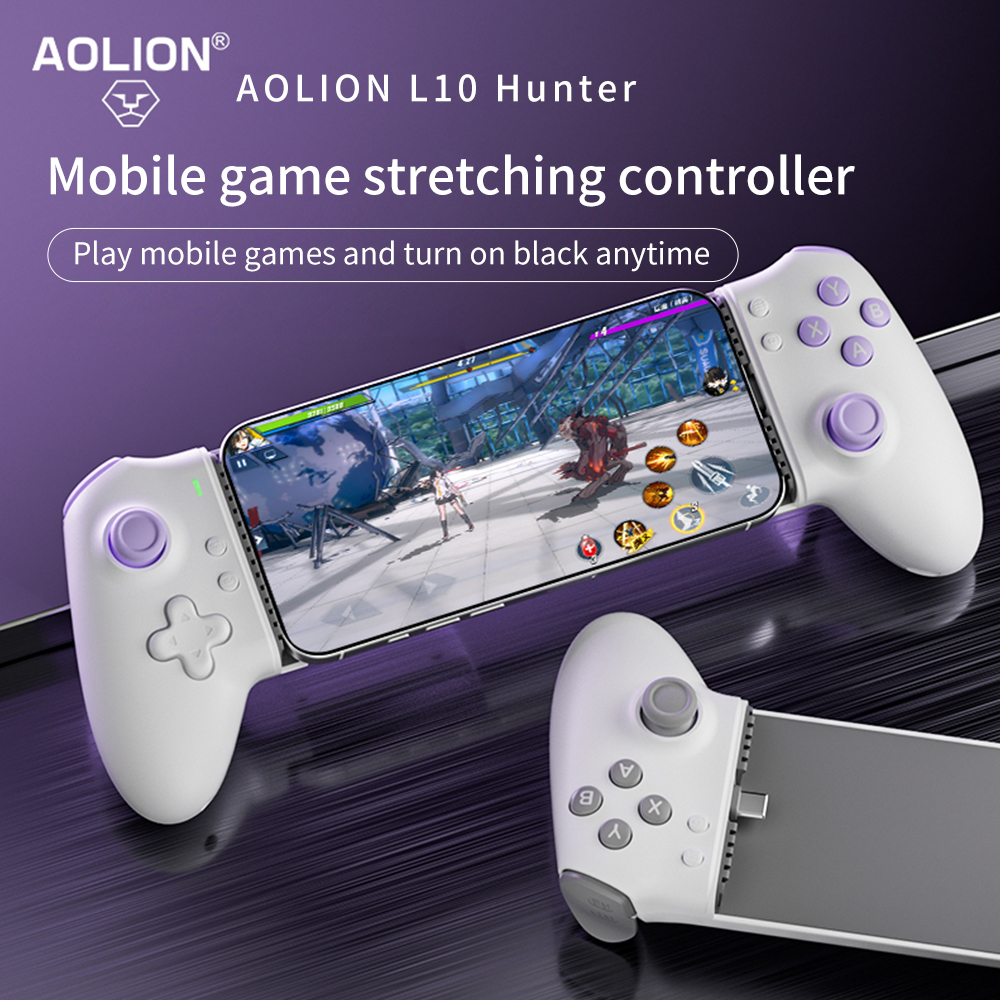 Aolion l10 telefone móvel gamepad hall efeito controlador de jogo para iphone 15 android celular nuvem jogos xbox jogo passar rua