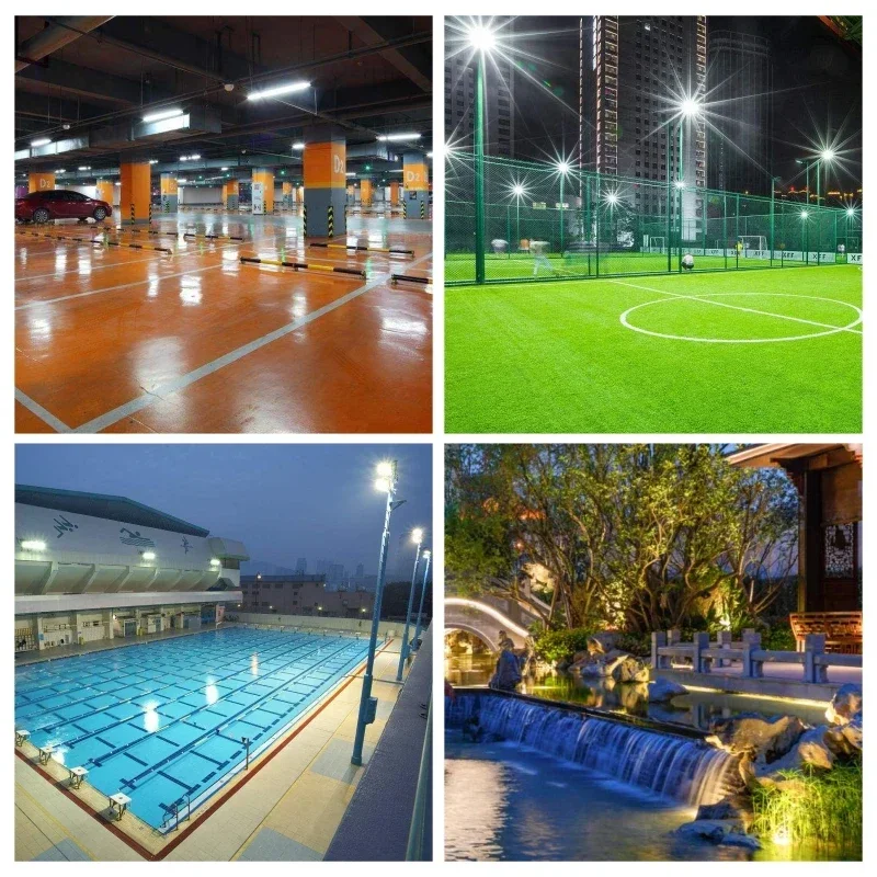 110V 220V Led フラッドライト 50 ワット 100 ワット 150 ワット 200 ワット屋外投光器 IP65 防水壁ランプリフレクター Led 街路灯