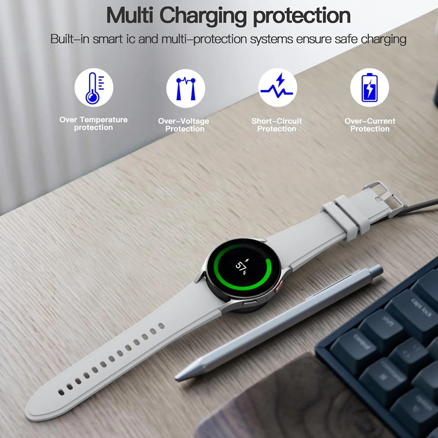 Магнитное зарядное устройство для Samsung Galaxy Watch 7 Ultra FE 6 5 Pro, быстрая зарядка через USB C для Samsung Watch 4 3 2 1, универсальная зарядка