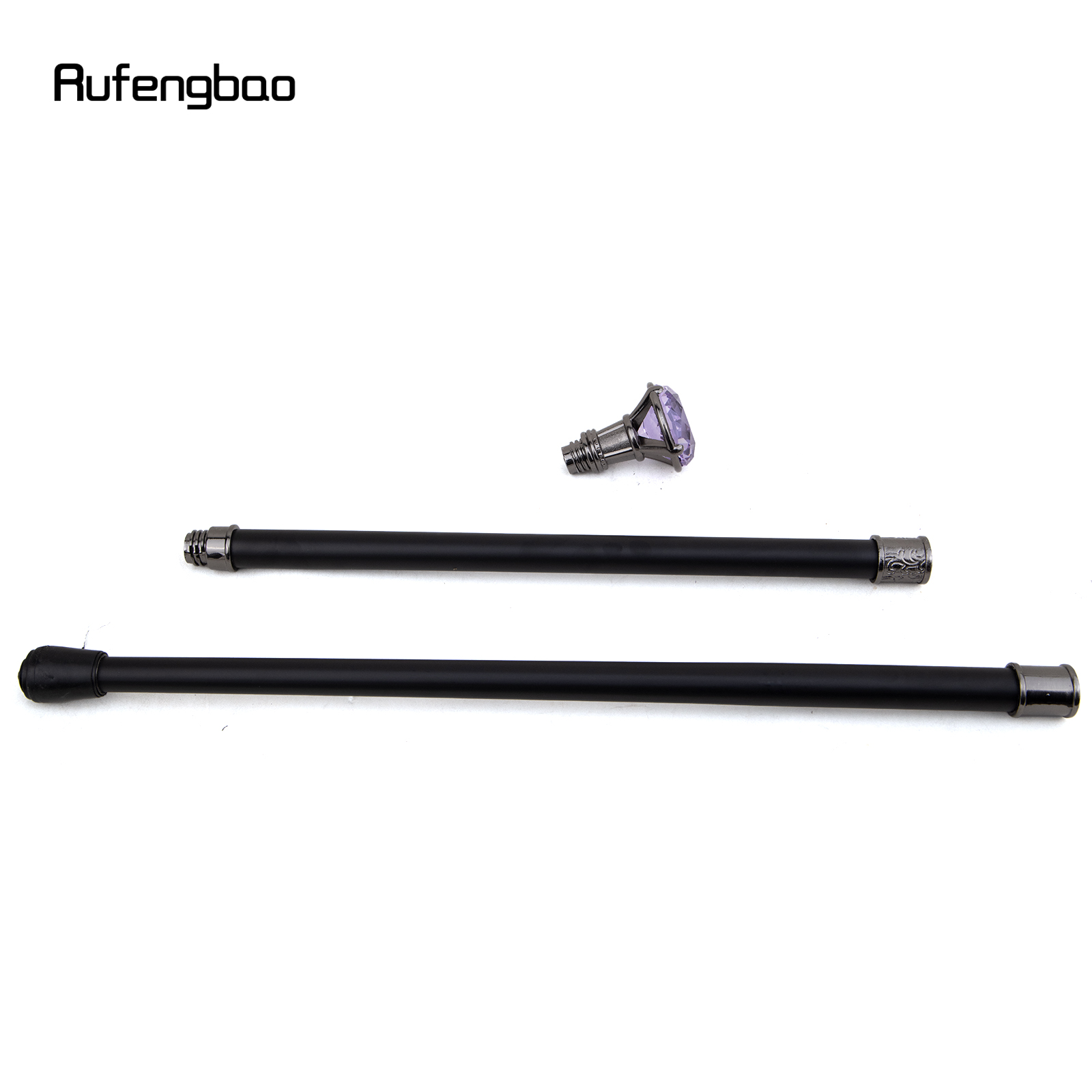 Bastão de prata tipo diamante, Bastão decorativo para cavalheiros, Botão elegante de bengala de cosplay crochê, moda, 93cm