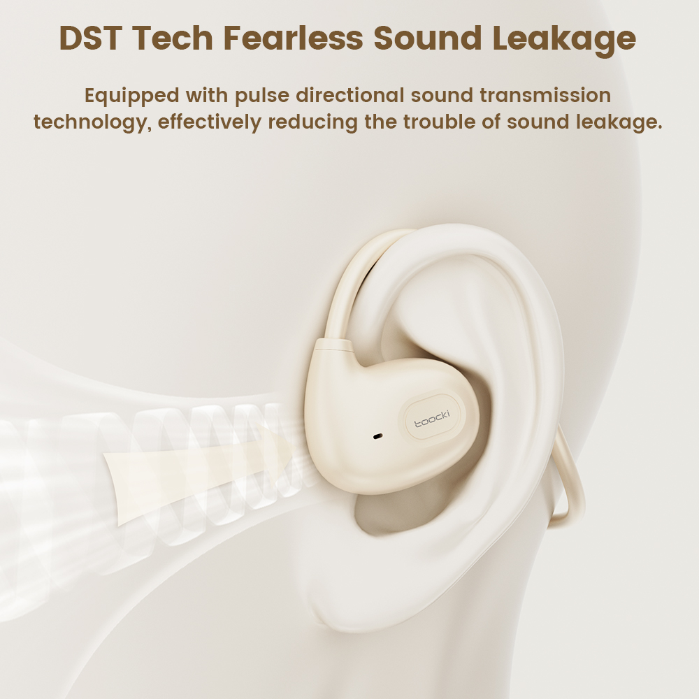 Toocki condução de ar gancho usando fones de ouvido bluetooth 5.3 com microfone jogos esportes hi-fi fone de ouvido estéreo para telefones