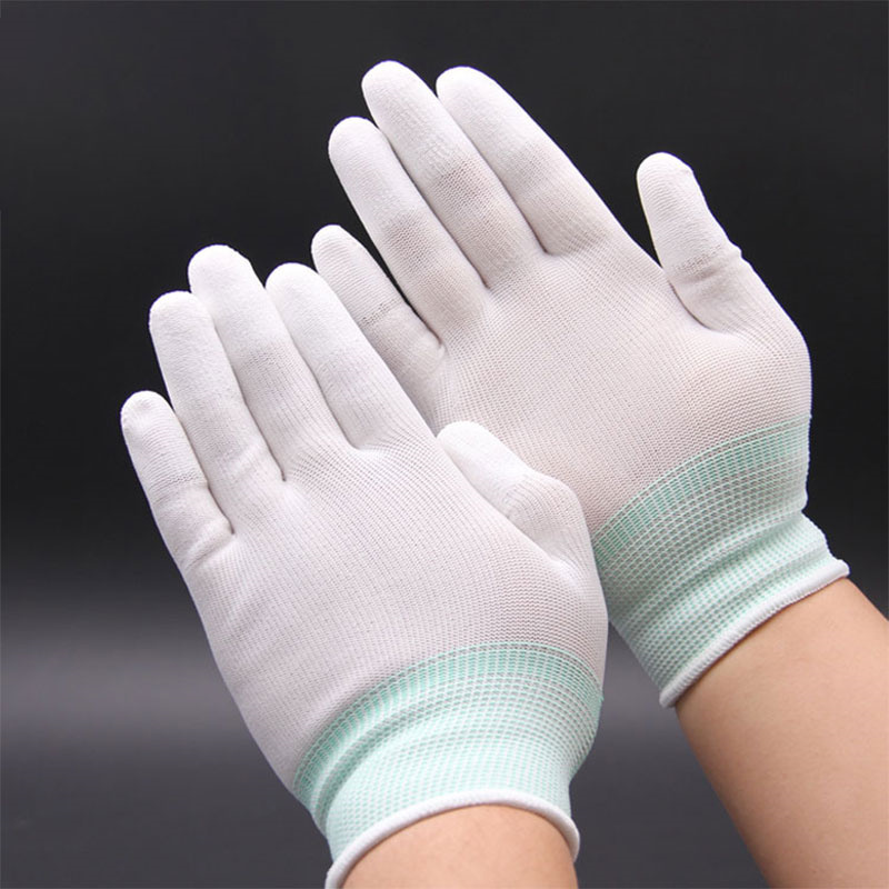 1/5/10 pair Antistatic Gloves Anti Static ESD Electronic Working Gloves pu coated palm coated finger PC Antiskid for Garden