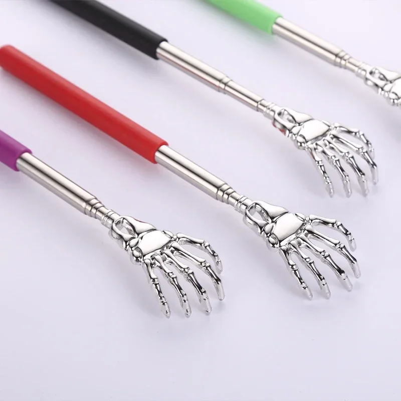 Ghost Hand สแตนเลส Telescopic Scratching Massager สแตนเลสขยาย Scratching Scratcher หัตถกรรม