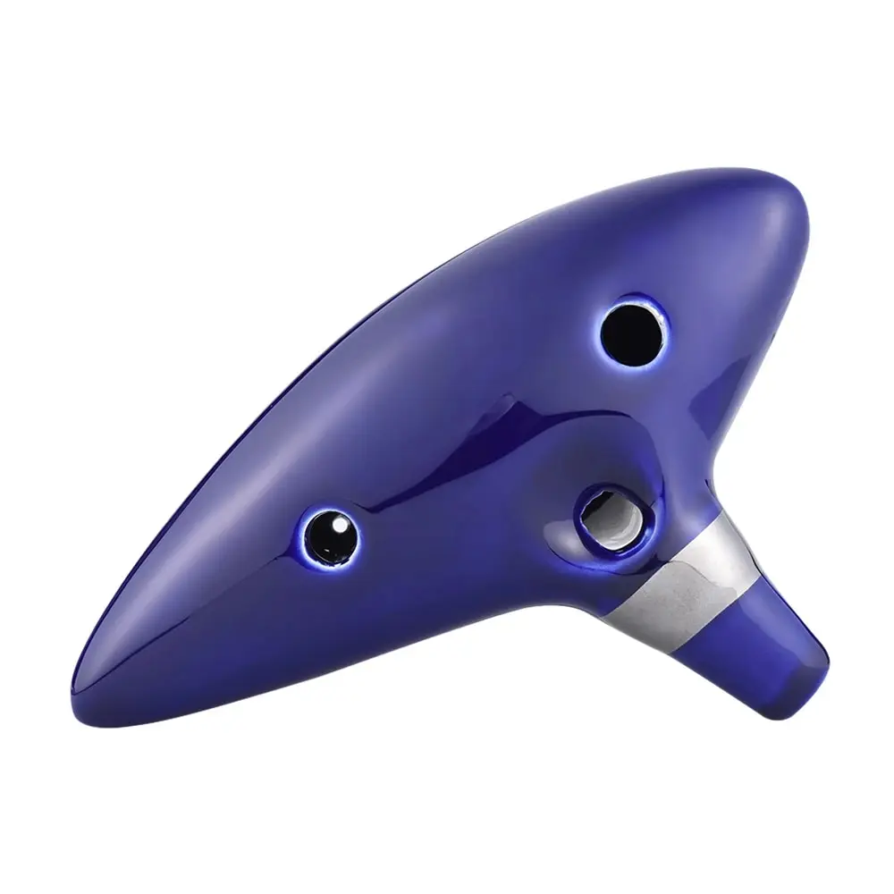 Instrumento Musical de viento con cuerda de puntuación de Música Simple para principiantes, flauta de buque Alto C de cerámica de Ocarina de 12 agujeros
