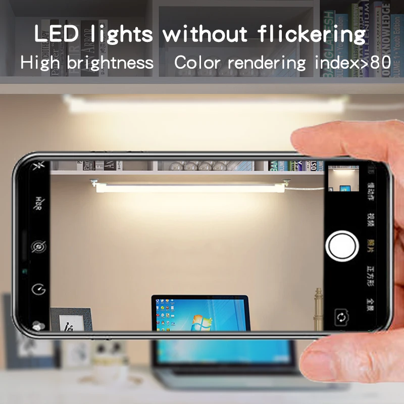 Oświetlenie LED pod szafką Wtyczka lampy USB Możliwość przyciemniania 3-miana koloru Lampka nocna LED Oświetlenie kuchni i sypialni z paskiem magnetycznym
