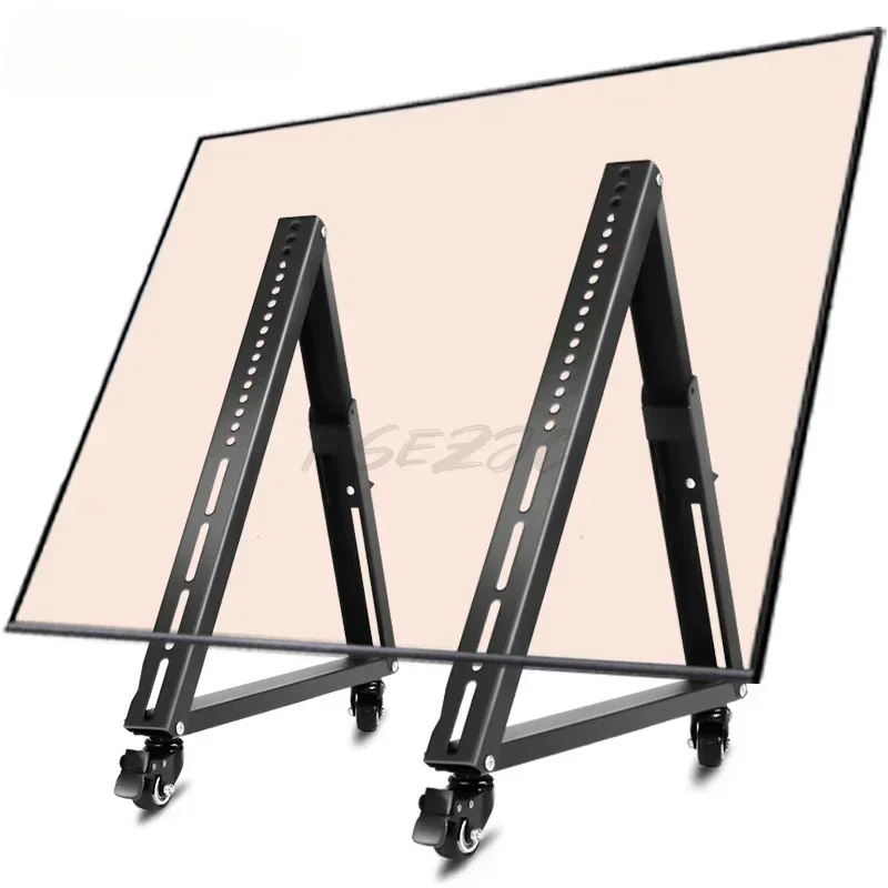 B-M 32-65 Inch Low Height TV Stand Movable Tripod Stage Screen Cart Cold-rolled Sheet Material Suitable for Flat Screen TVs