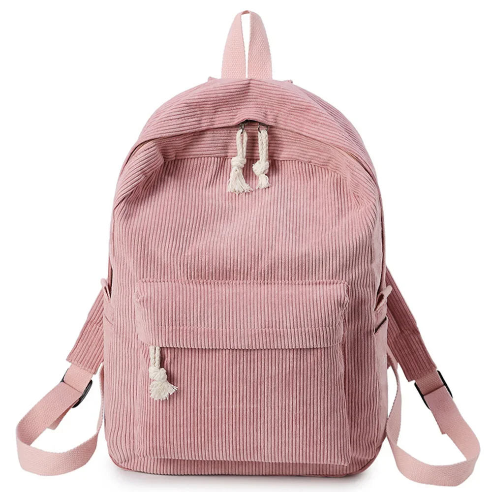 Zaino per studenti in velluto a coste personalizzato, borsa da scuola per allenamento antifurto per adolescenti, zaino a tracolla classico unisex per campus
