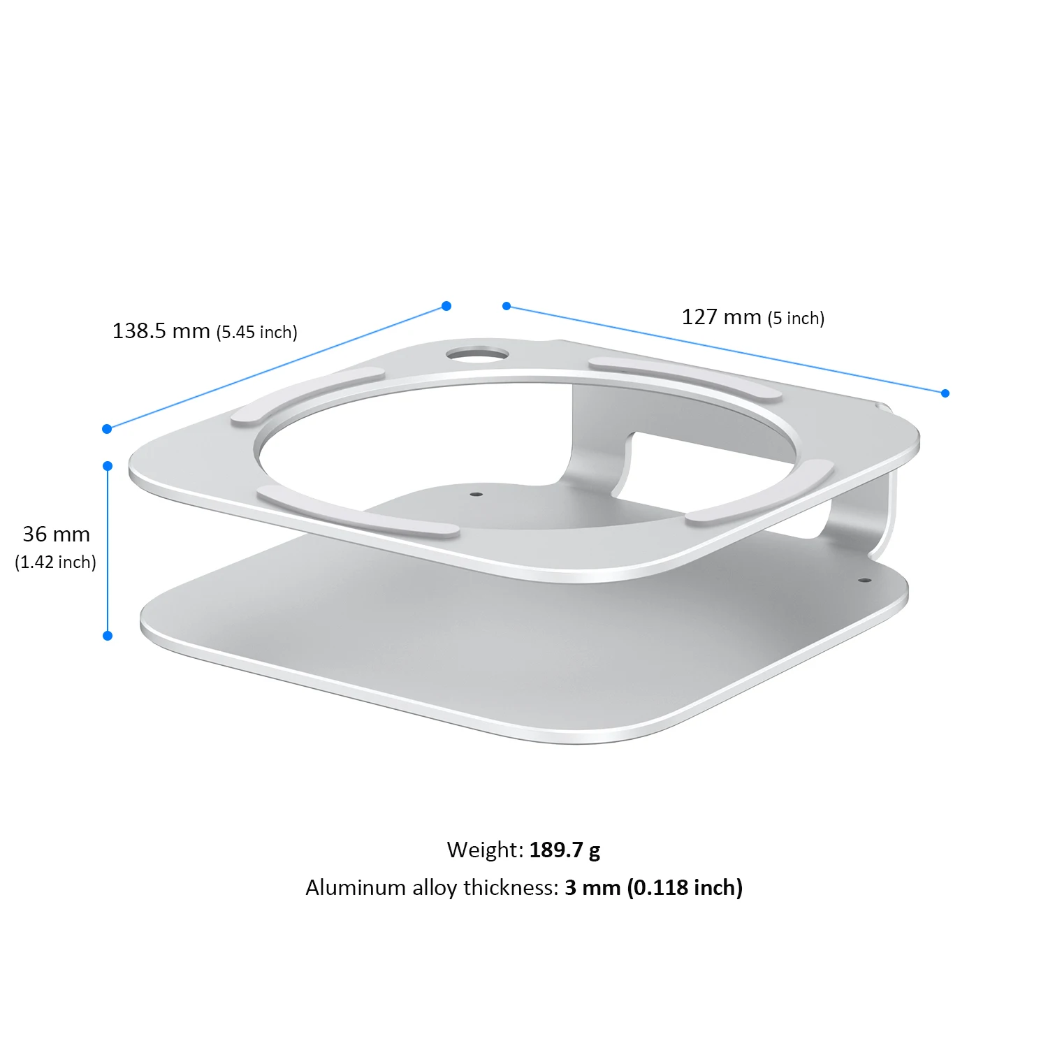 Mac mini Desktop Stand สําหรับ Mac Mini M4 /M4 Pro 2024 การกระจายความร้อนอลูมิเนียม Mount Dock Cooling อุปกรณ์เสริม