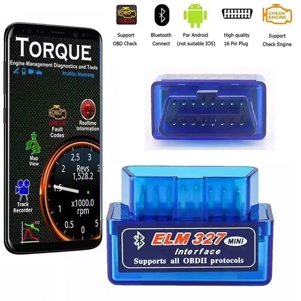Mini bluetooth elm327 v2.1 v1.5 auto obd scanner leitor de código ferramenta de diagnóstico do carro super elm 327 para protocolos android obdii