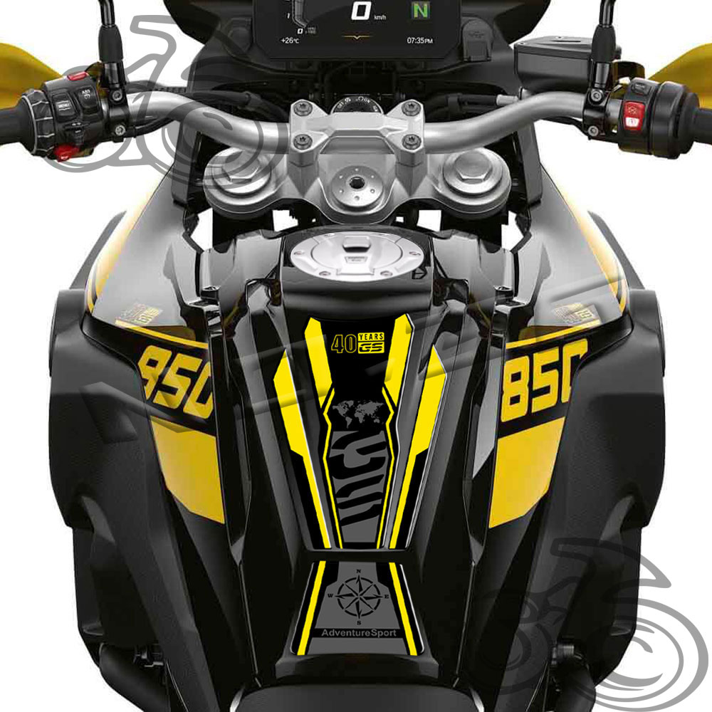 Para F850GS F750GS F 850 750 GS 2020-2024 3D resina almohadilla de tanque de combustible de motocicleta pegatina protección calcomanía accesorios impermeables