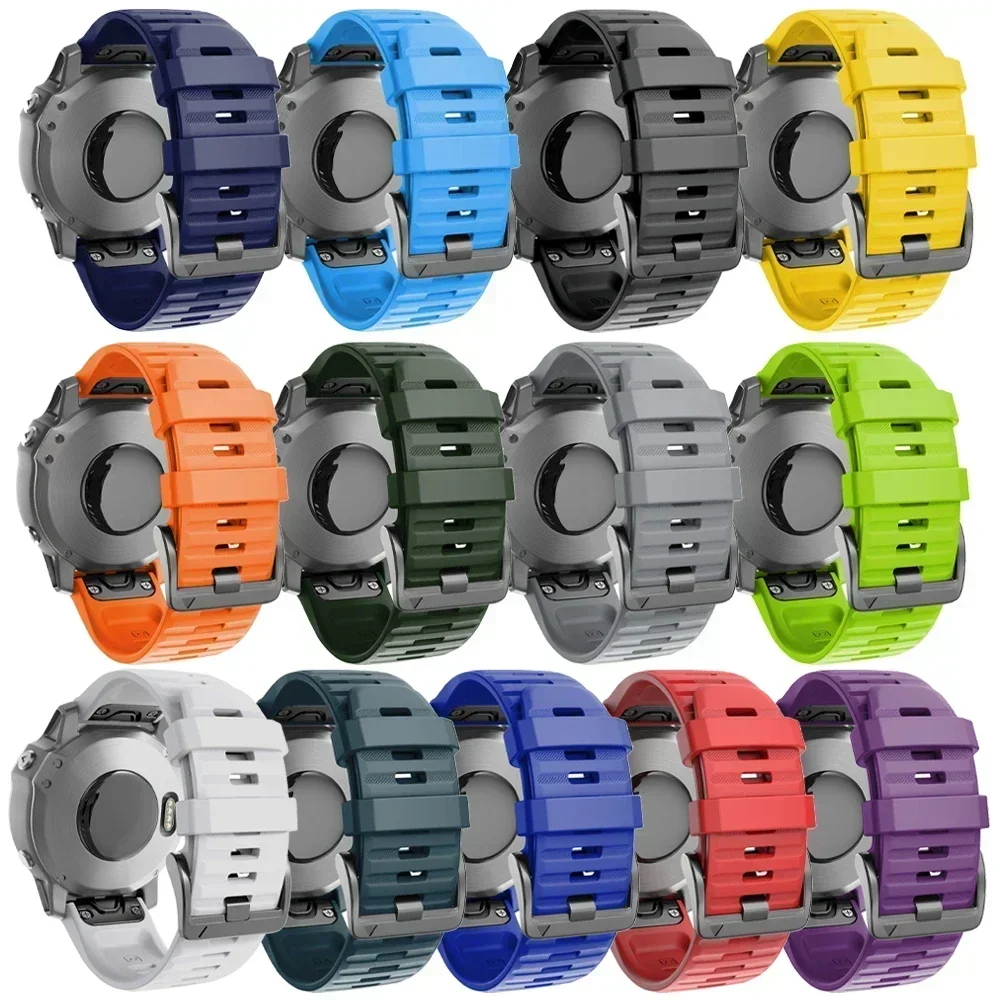 Correa de silicona para reloj Garmin Fenix, pulsera Quickfit, 7 Pro, 6, Sapphire 5 Plus, 7X, 6X, 5X, 3HR, 20mm, 22mm