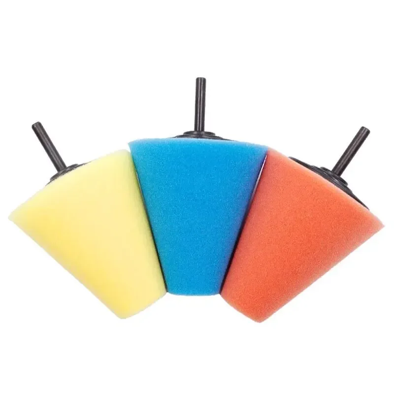 ฟองน้ําขัดกรวยขัดล้อรถความงามแว็กซ์แผ่นขัดขัดบัฟเฟอร์แว็กซ์ Buffing Pad รถซีลเคลือบ