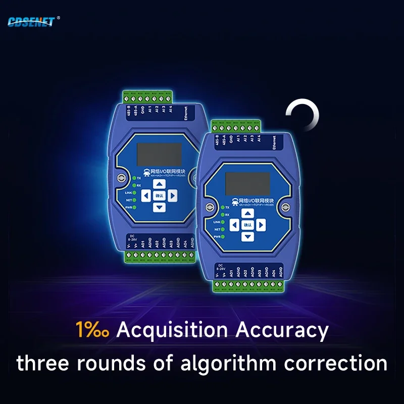 4AI+ 4AO RS485 Etherent Switch Value Acquisition Controller I/O Netzwerkmodul CDSENET ME31-XAXA0404 ModBus TCP RTU8-28V