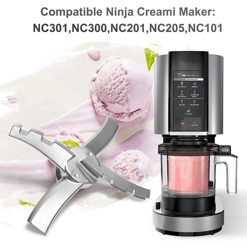 Replacement Paddle Blade For Ninja Creami NC300 Series Ice Cream Makers, Mixing Blade Paddle NC301, CN305A, CN301CO Silver 1 Pcs