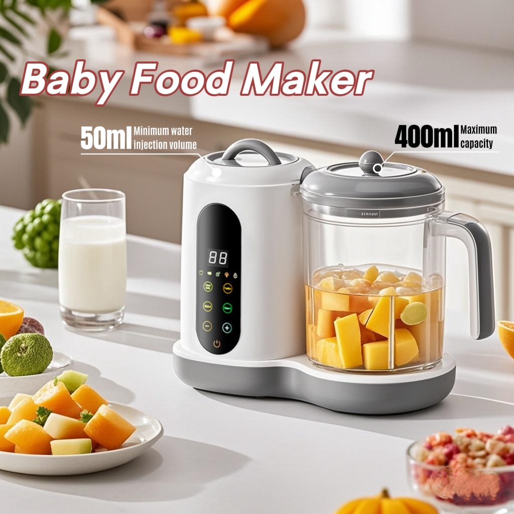 Multifuncional fabricante de alimentos para bebê automático processador de alimentos para bebê vapor moinhos de alimentos purê liquidificador aquecedor de leite com display de temperatura