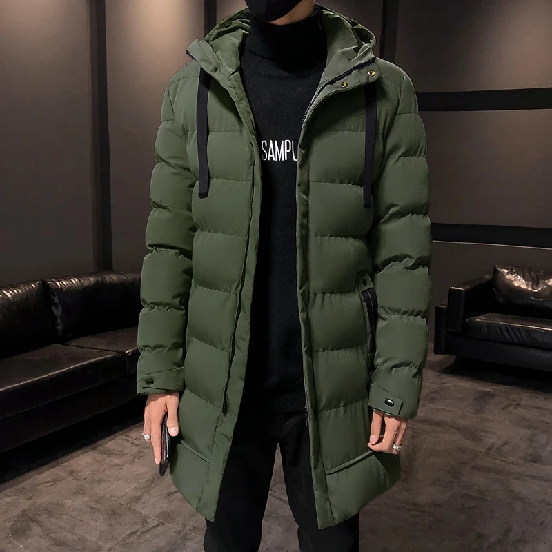Parkas largas y cálidas con capucha para hombre, abrigo, prendas de vestir, trajes clásicos a prueba de viento, Parka con bolsillo, otoño e invierno, 2022
