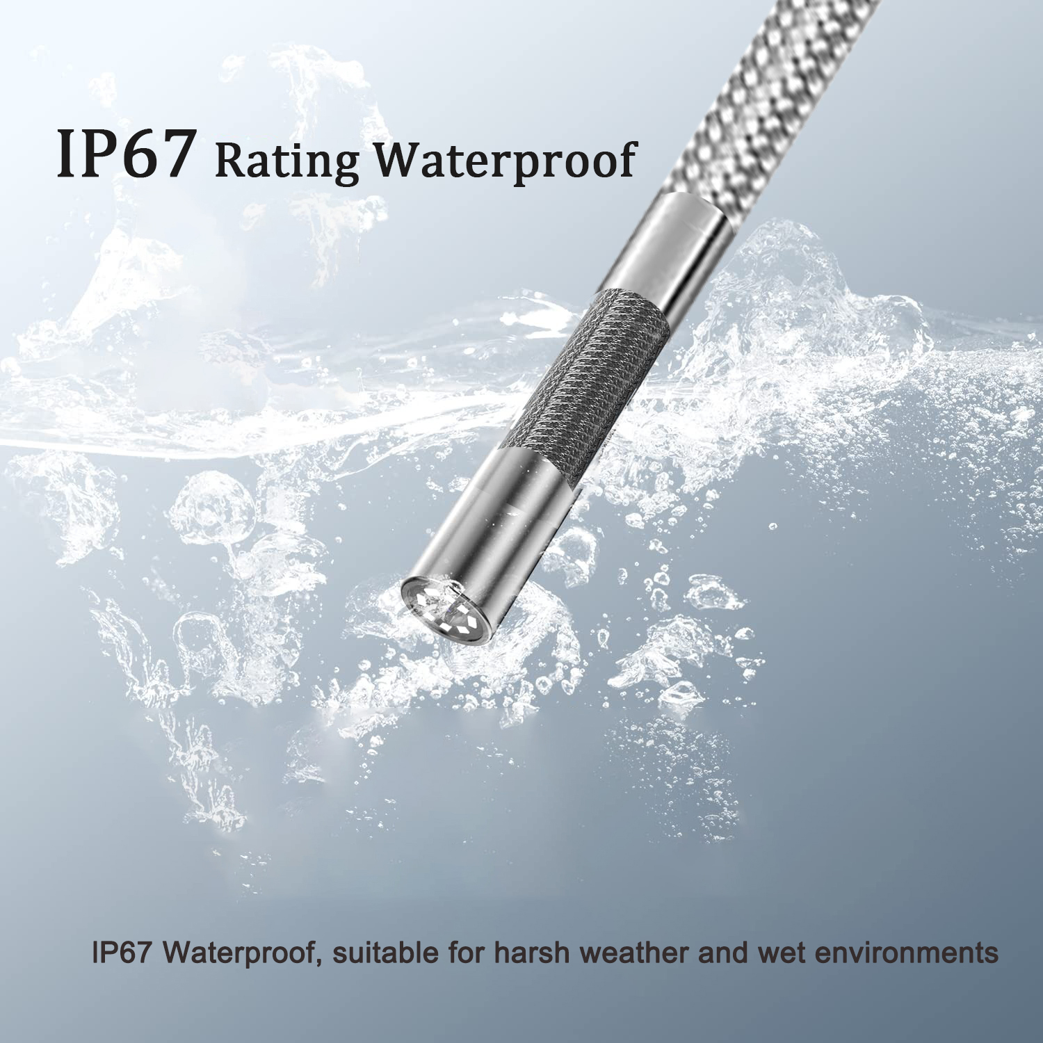 TESLONG TD450S 5.5MM Boroscopio articulado 1080P 5 pulgadas IPS bidireccional 360 °   Cámara endoscópica de dirección Tubo de acero inoxidable de 1 m