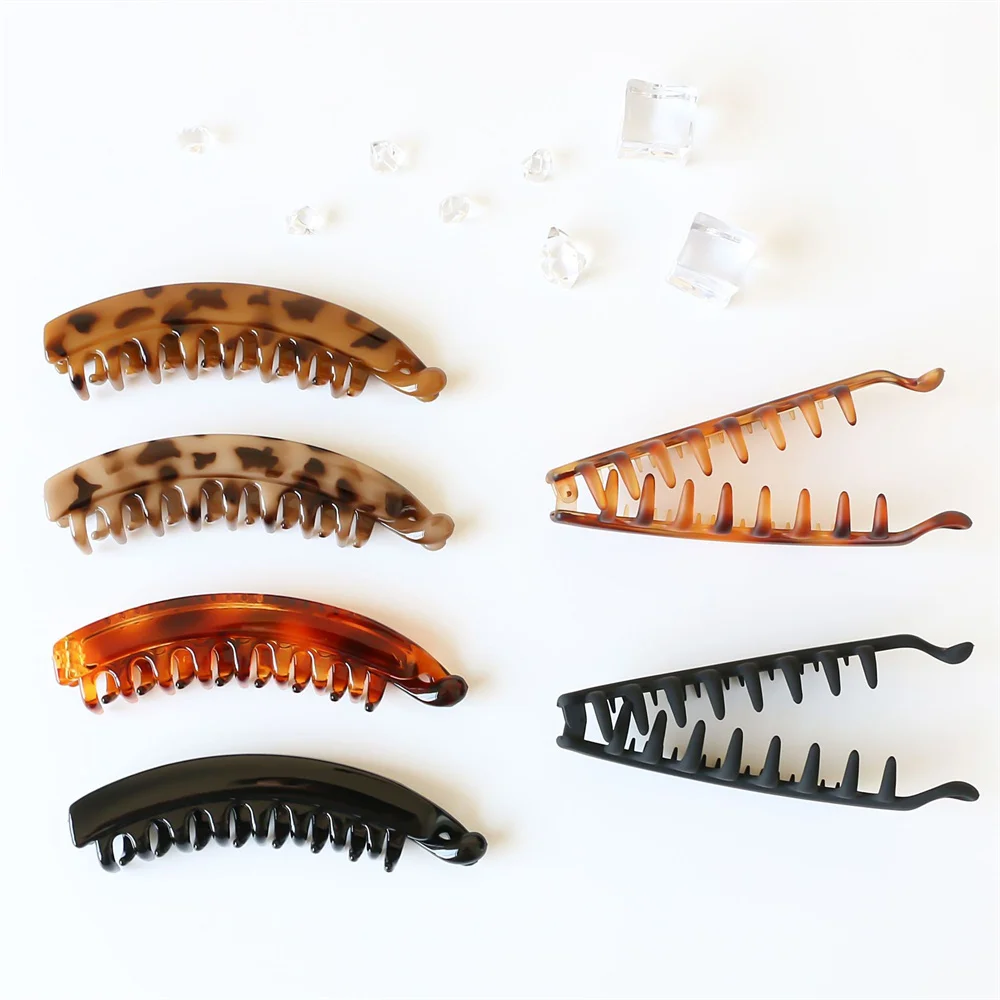 2021 Frosted Kẹp Tóc Màu Chuối Kẹp Nữ Phụ Kiện Tóc Thời Trang Đuôi Ngựa Barrettes Vuốt Tóc Kẹp Tóc