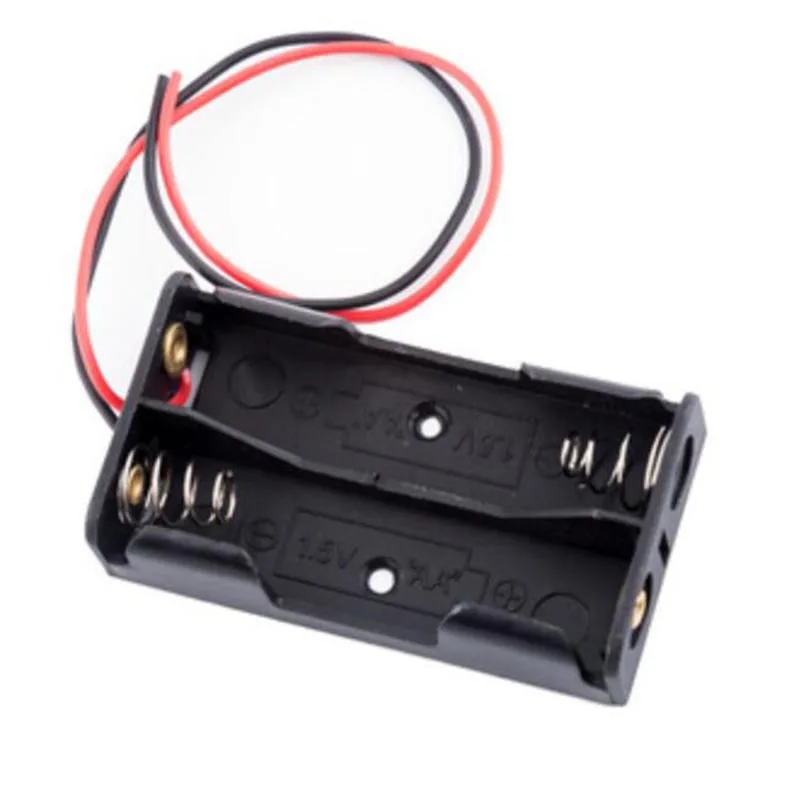 5 uds 1, 2, 3, 4 puertos de ranuras AA 2AA 3AA 4AA 1,5 v 3v 4,5v 6v tamaño caja de almacenamiento de batería soporte 3Xaa 2xaa aa con cables h